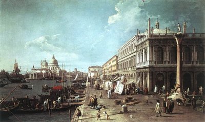 The Molo with the Library and the Entrance to the Grand Canal by Giovanni Antonio Canal